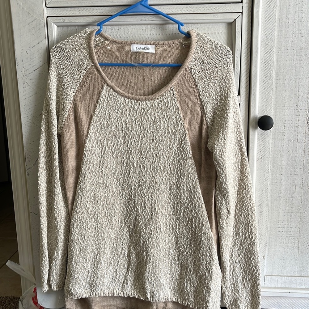 Calvin Klein light sweater. High low as seen in photos!